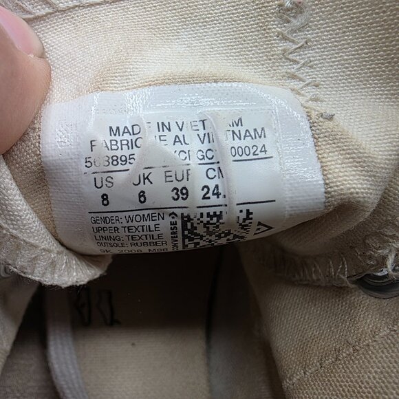 Converse Chuck Taylor Runway Cable Womens Size 8 White Platform Lift Ox Shoes - Picture 7 of 13